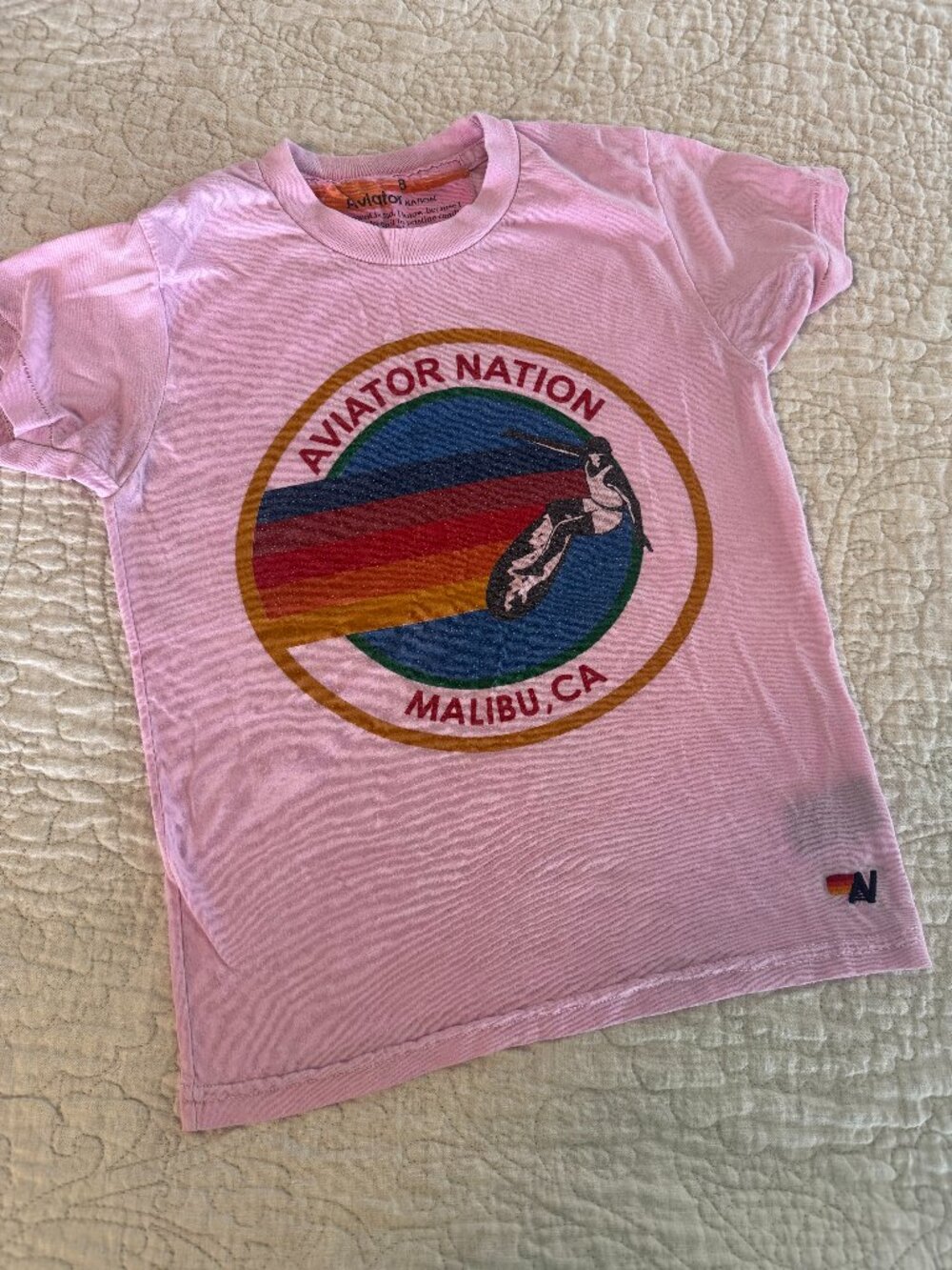 KIDS Aviator Nation Malibu Tee, Size 8